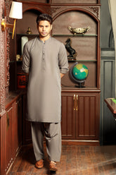 Vintage-Grey Kameez Shalwar