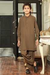 Gentle Men- Boy Brown Kameez Shalwar
