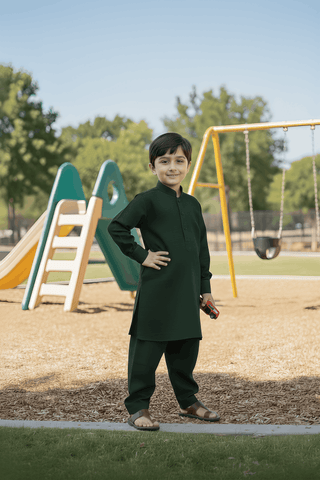 Rain Bow- Boy Green Kameez Shalwar