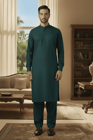 Sunflower- Teal Kameez Shalwar