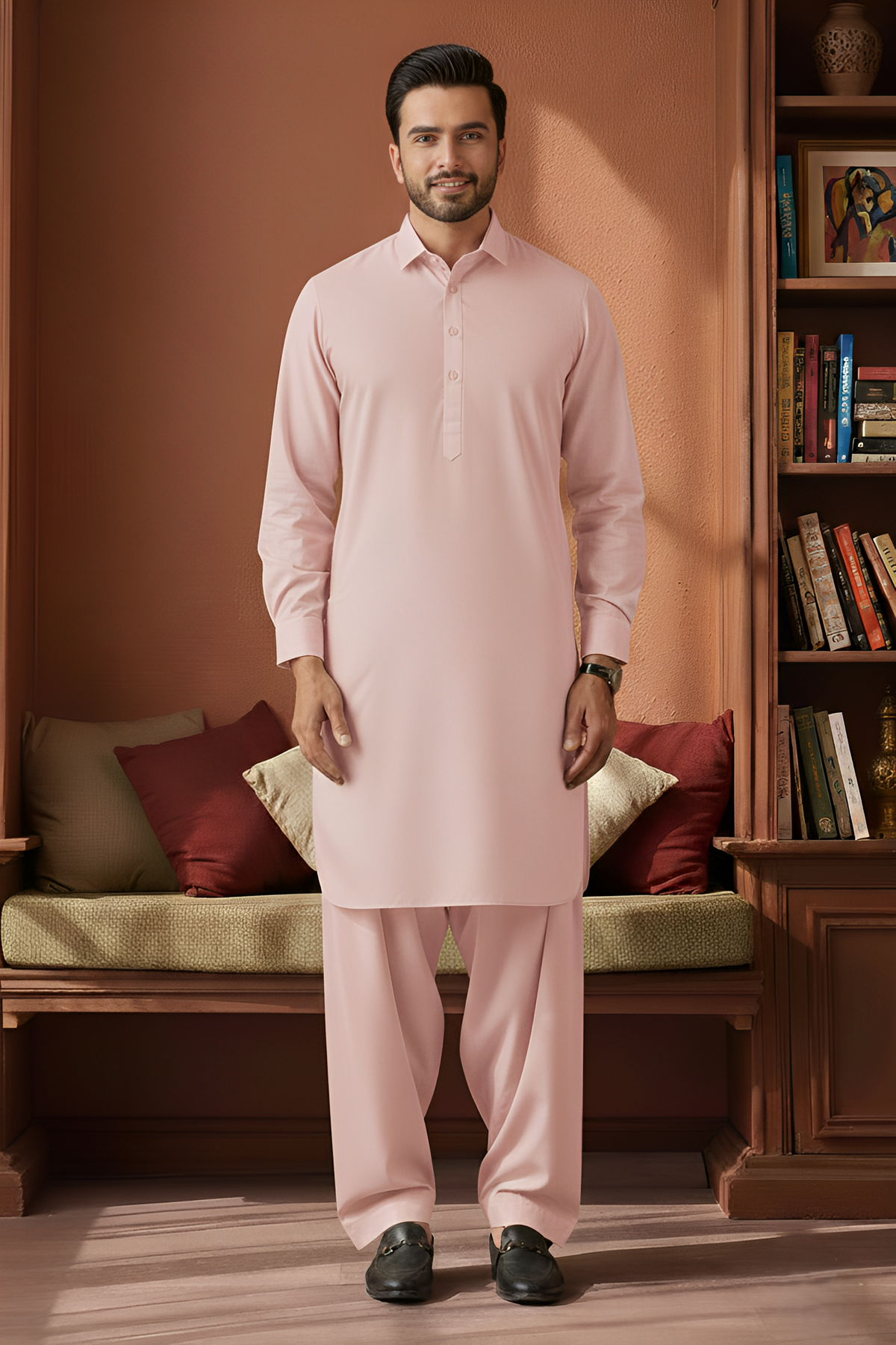 Refersh-Peach Kameez Shalwar