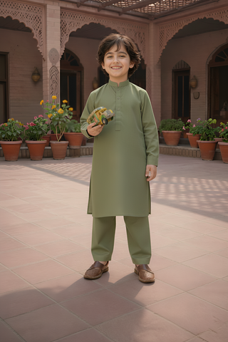 Crystal Star - Boy Green Kameez Shalwar