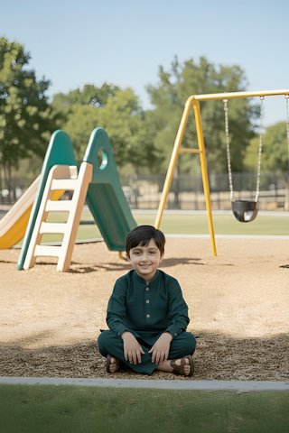 Rain Bow- Boy Teal Kameez Shalwar