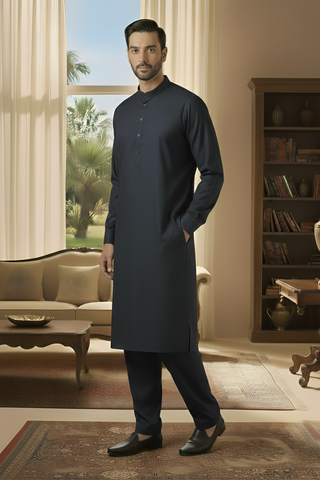 Sunflower- Navy Kameez Shalwar