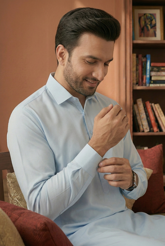Refersh-Sky Blue Kameez Shalwar