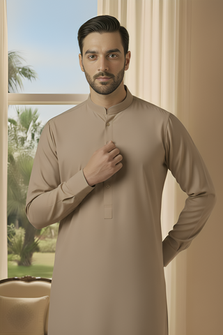 Sunflower- Light Brown Kameez Shalwar