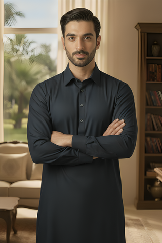 Sunflower-Navy Kameez Shalwar