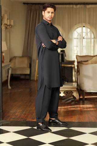 China Boski- Navy Kameez Shalwar
