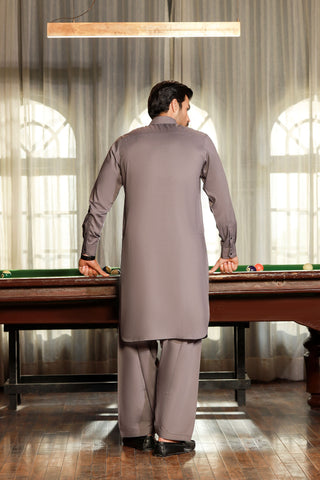 Gold Medal Style- Grey Kameez Shalwar