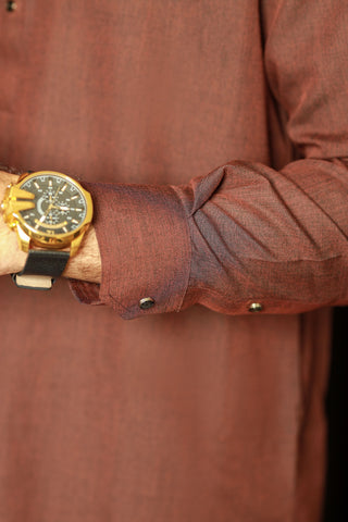 Vintage-Dark Mahroon Kameez Shalwar