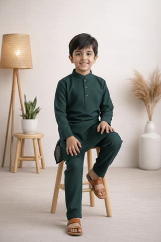Gentle Men- Boy Teal Kameez Shalwar