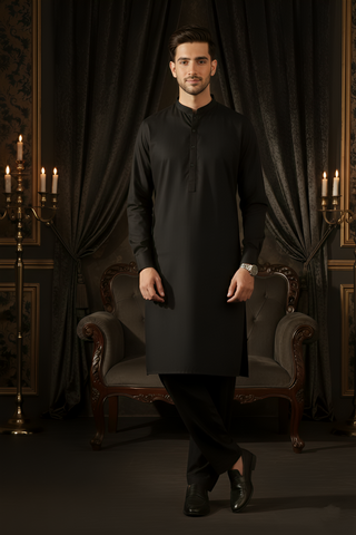 China Boski- Black Kameez Shalwar