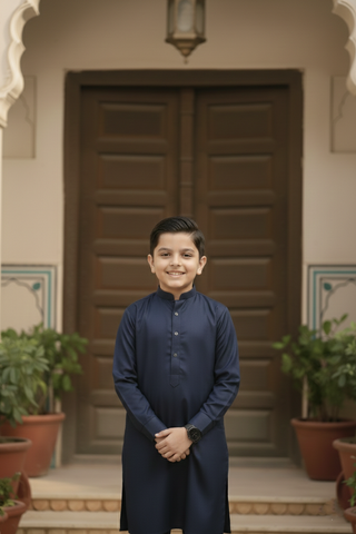 Dream Style- Boy Navy Kameez Shalwar