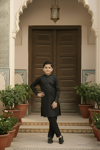 Dream Style- Boy Black Kameez Shalwar