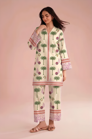 WPLU-03 Printed lawn 2-Pcs Unstitched