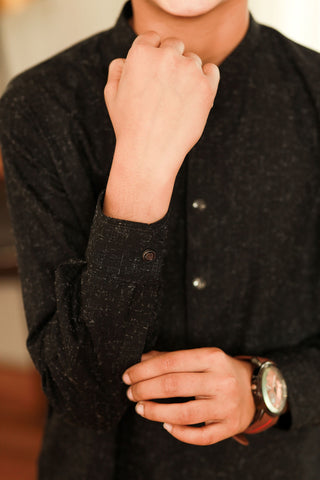 Gentle Men- Boy Black Kameez Shalwar